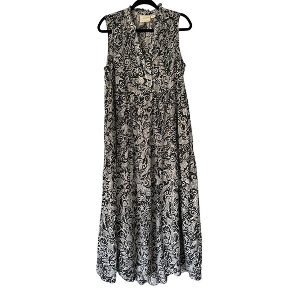 MAEVE  Anthropologie Mayra Tiered Floral Paisley Sleeveless Midi Maxi Dress Boho - Picture 1 of 6